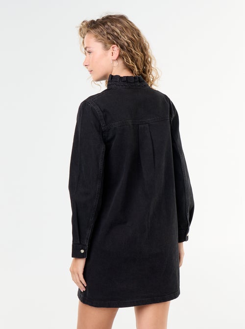 Abito in denim con collo a balze - Kiabi Abito in denim con collo a balze - Kiabi
