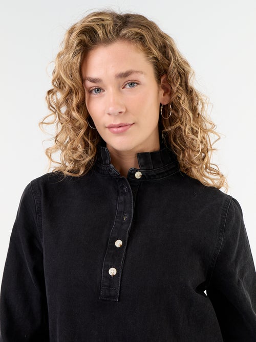 Abito in denim con collo a balze - Kiabi Abito in denim con collo a balze - Kiabi
