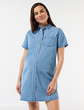 Abito in denim da allattamento taglio a salopette