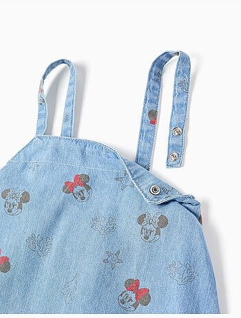 Abito in denim senza maniche con motivo Minnie
