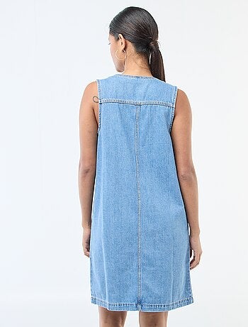 Abito denim senza maniche in cotone