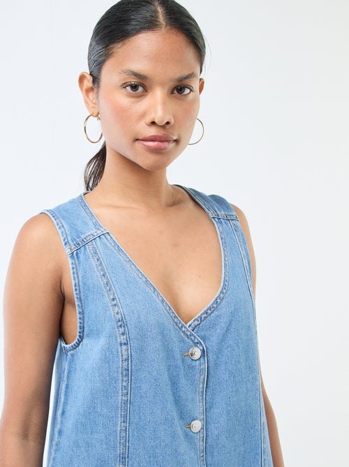 Abito in denim senza maniche in cotone - Kiabi