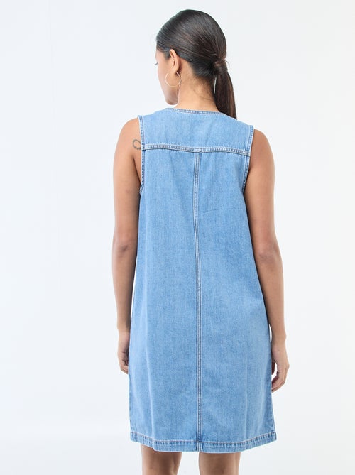 Abito in denim senza maniche in cotone - Kiabi