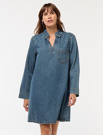 Abito in denim taglio dritto