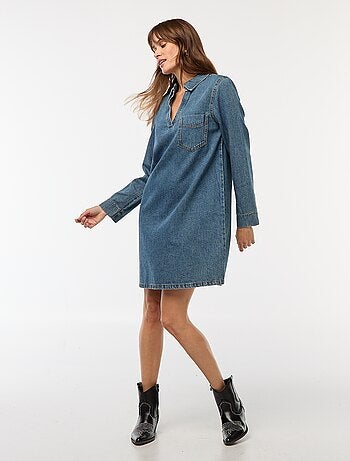 Abito in denim taglio dritto