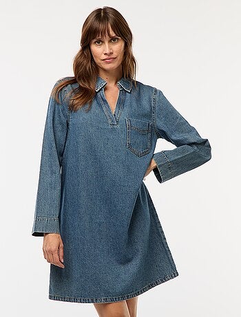 Abito in denim taglio dritto