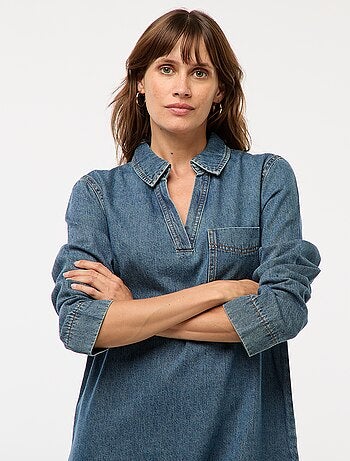 Abito in denim taglio dritto