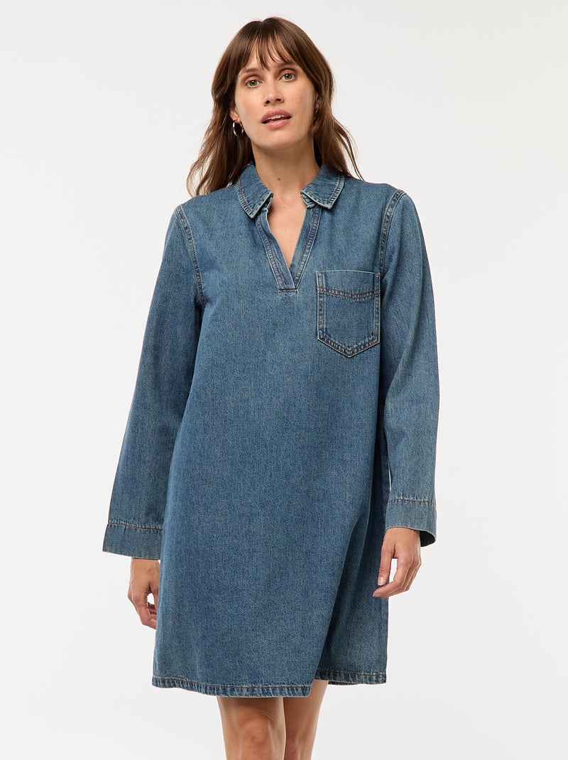 Abito in denim taglio dritto Blu - Kiabi