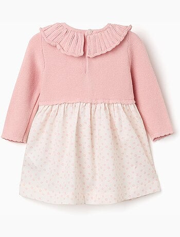 Abito in doppio tessuto con motivo floreale