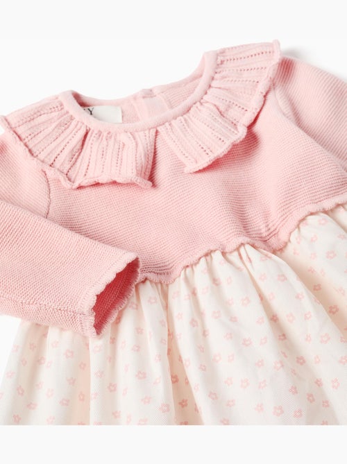 Abito in doppio tessuto con motivo floreale - Kiabi