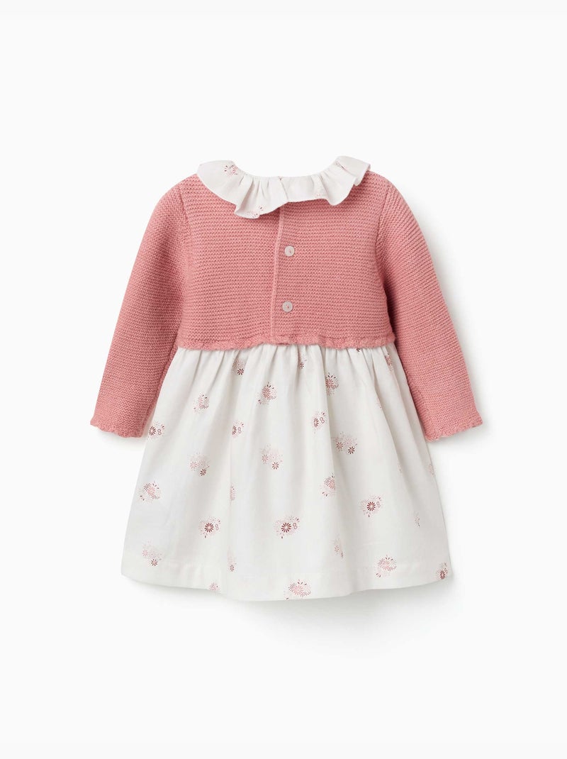 Abito in doppio tessuto con stampa floreale Rosa - Kiabi