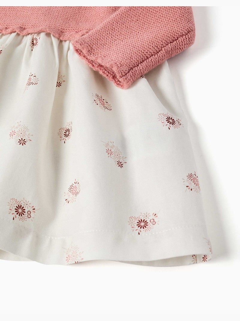Abito in doppio tessuto con stampa floreale Rosa - Kiabi