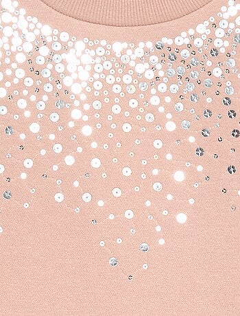 Abito in felpa con decorazione di paillettes