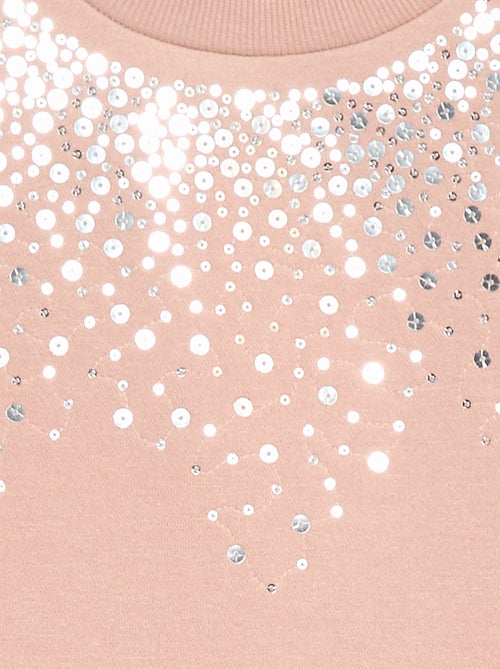 Abito in felpa con decorazione di paillettes e lustrini - Kiabi