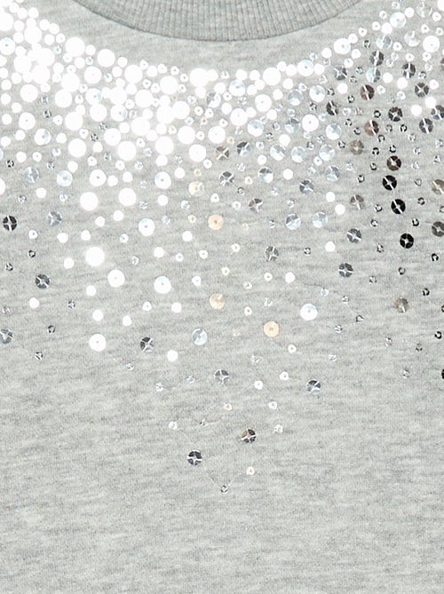 Abito in felpa con decorazione di paillettes - Kiabi