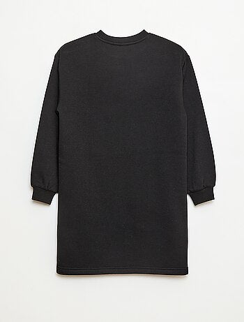 Abito in felpa con decorazione di paillettes