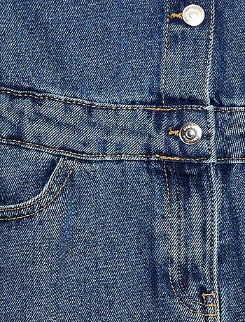 Abito in jeans con apertura a bottoni a pressione