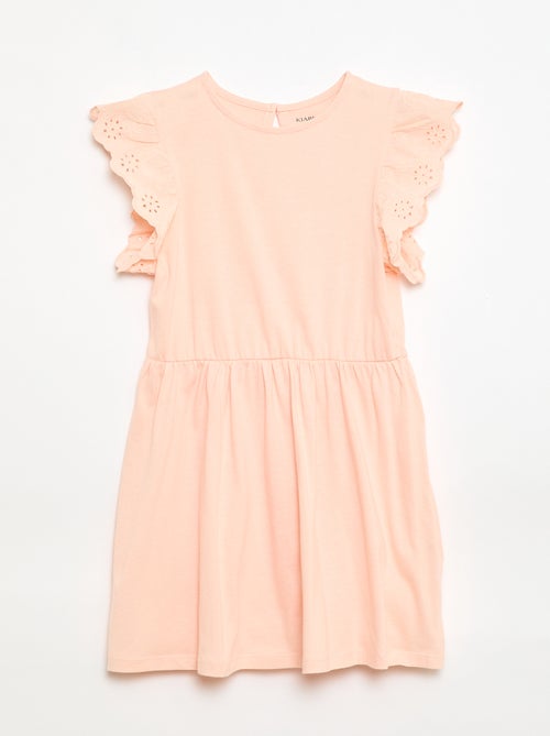 Abito in jersey con maniche corte in pizzo sangallo - Kiabi