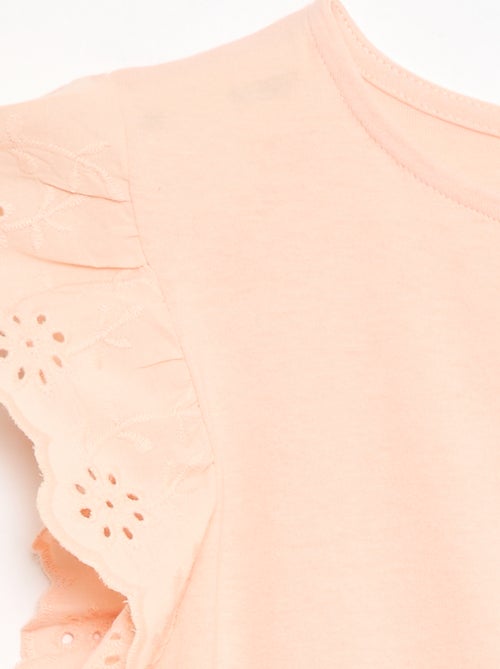 Abito in jersey con maniche corte in pizzo sangallo - Kiabi