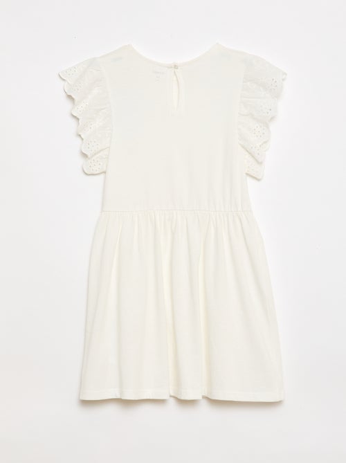 Abito in jersey con maniche corte in pizzo sangallo - Kiabi