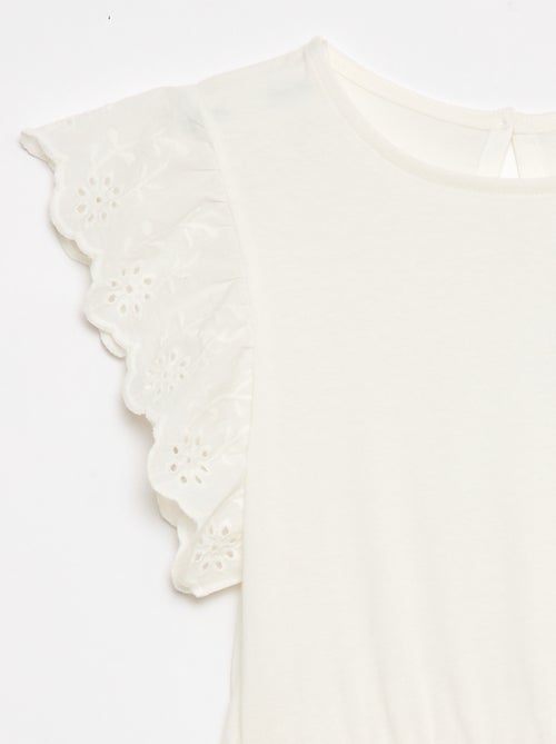 Abito in jersey con maniche corte in pizzo sangallo - Kiabi