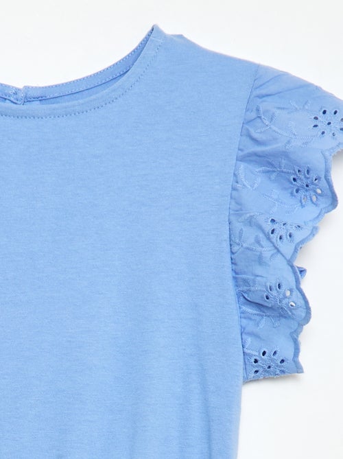 Abito in jersey con maniche corte in pizzo sangallo - Kiabi