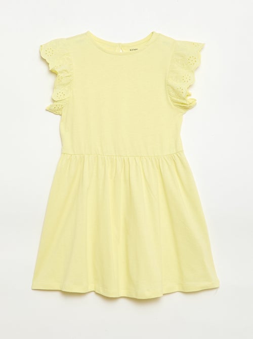 Abito in jersey con maniche corte in pizzo sangallo - Kiabi