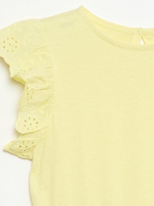 Abito in jersey con maniche corte in pizzo sangallo - Kiabi