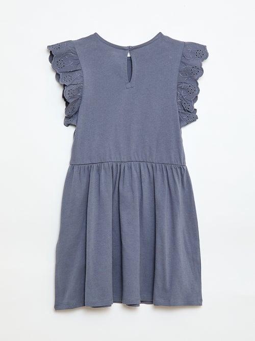 Abito in jersey con maniche corte in pizzo sangallo - Kiabi