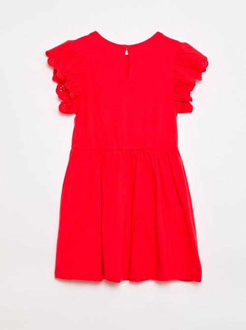 Abito in jersey con maniche corte in pizzo sangallo - Kiabi