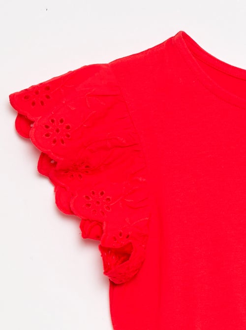 Abito in jersey con maniche corte in pizzo sangallo - Kiabi