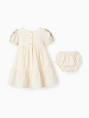 Abito in lino con ricamo + bloomers
