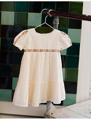 Abito in lino con ricamo + bloomers