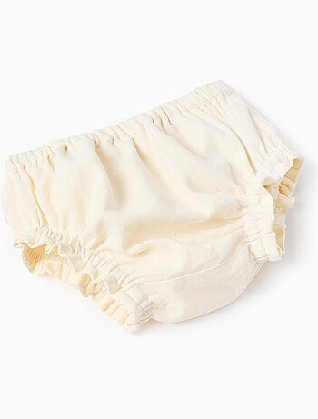 Abito in lino con ricamo + bloomers