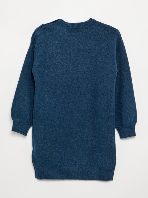 Abito in maglia a maniche lunghe e collo con bottoni - Kiabi Abito in maglia a maniche lunghe e collo con bottoni - Kiabi