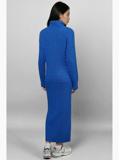 Abito in maglia a trecce a collo alto a maniche lunghe my fashion - Kiabi