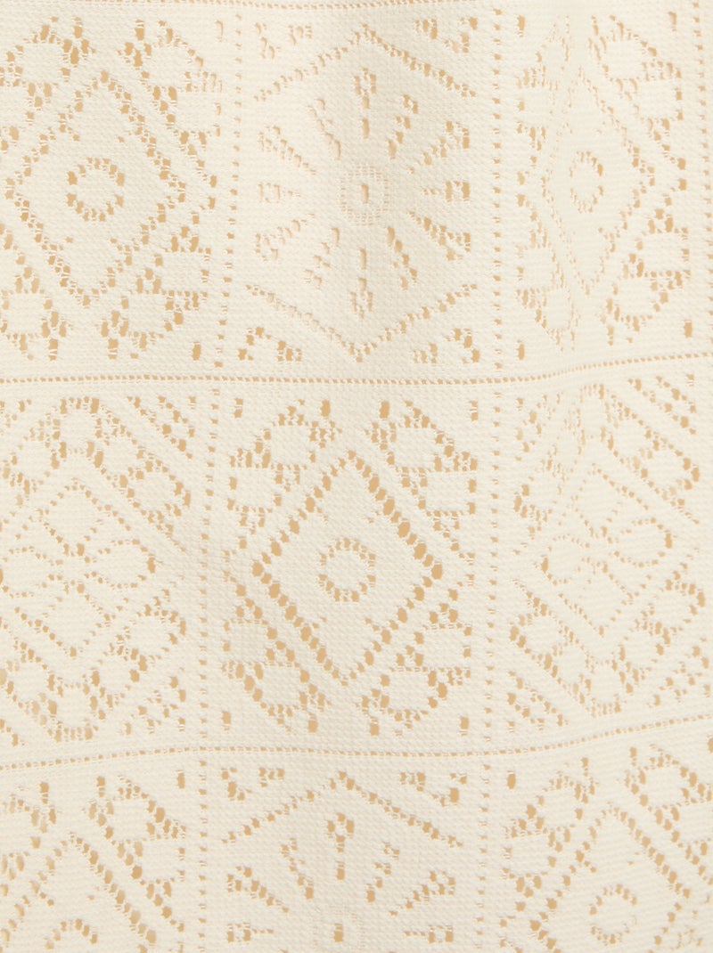 Abito in maglia all'uncinetto con spalline non regolabili Beige - Kiabi