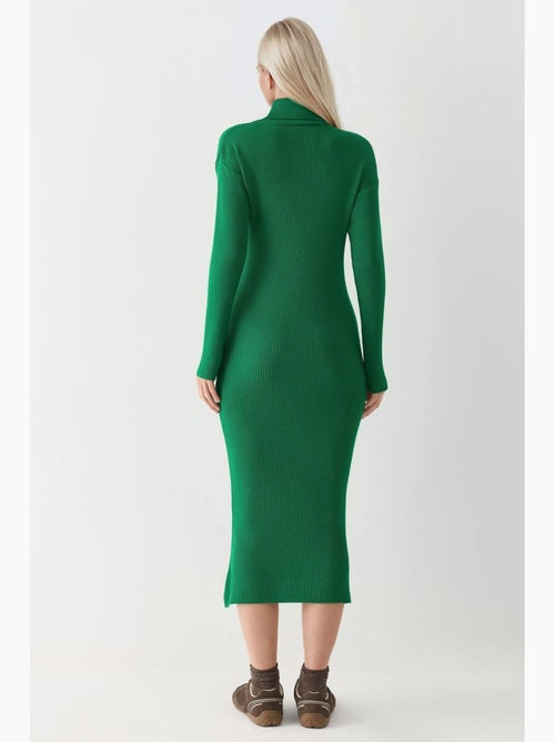 Abito in maglia bodycon a coste con dolcevita my fashion - Kiabi Abito in maglia bodycon a coste con dolcevita my fashion - Kiabi