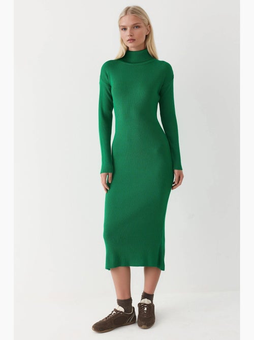 Abito in maglia bodycon a coste con dolcevita my fashion - Kiabi Abito in maglia bodycon a coste con dolcevita my fashion - Kiabi