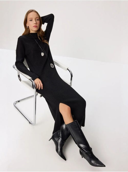Abito in maglia bodycon testurizzato con spacco istanbul - Kiabi