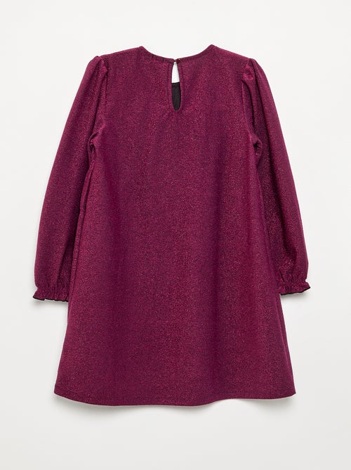 Abito in maglia brillante con fiocchi fantasia - Kiabi