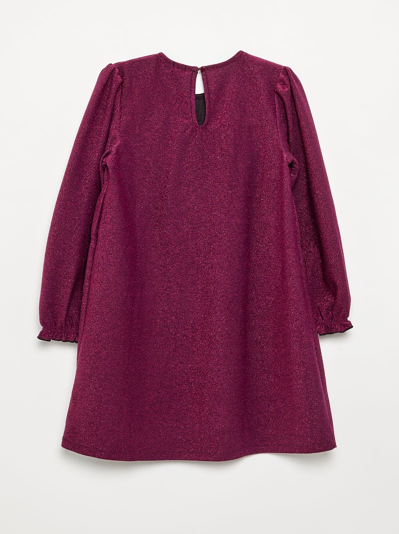 Abito in maglia brillante con fiocchi fantasia Rosso - Kiabi
