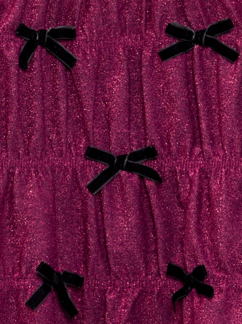 Abito in maglia brillante con fiocchi fantasia - Kiabi