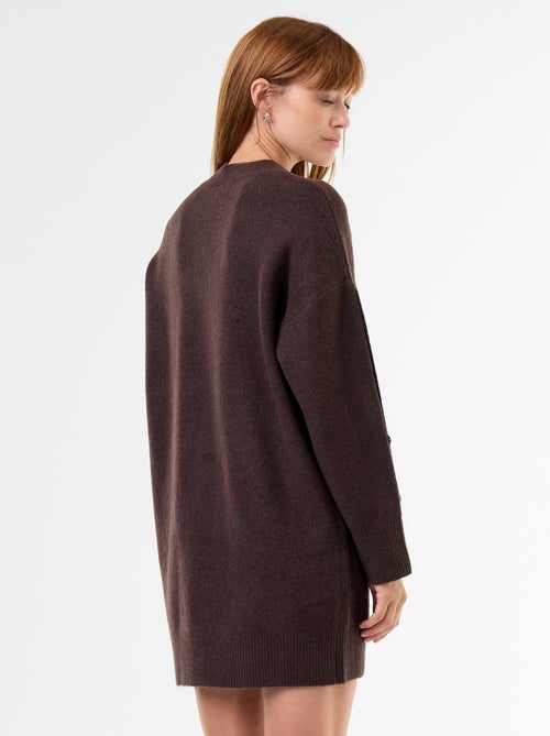 Abito in maglia con bottoni martellati - Kiabi