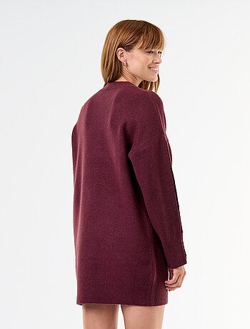 Abito in maglia con bottoni martellati