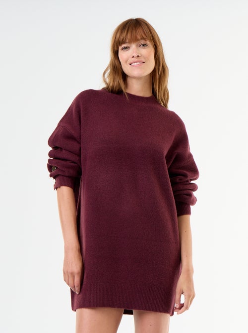 Abito in maglia con bottoni martellati - Kiabi