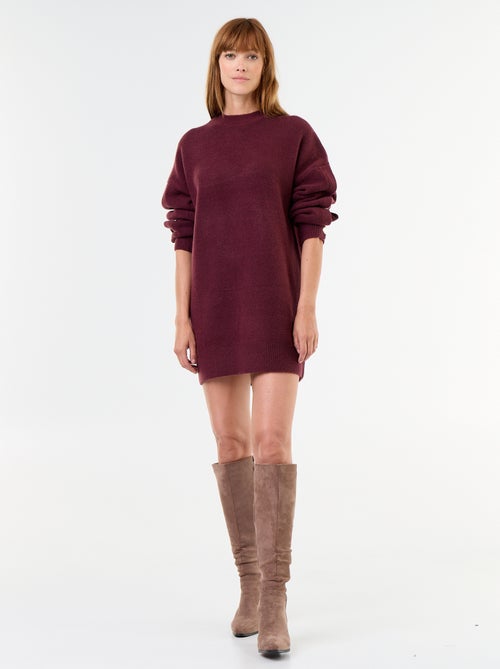 Abito in maglia con bottoni martellati - Kiabi