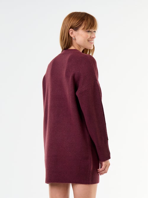 Abito in maglia con bottoni martellati - Kiabi