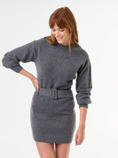 Abito in maglia con cintura - Kiabi