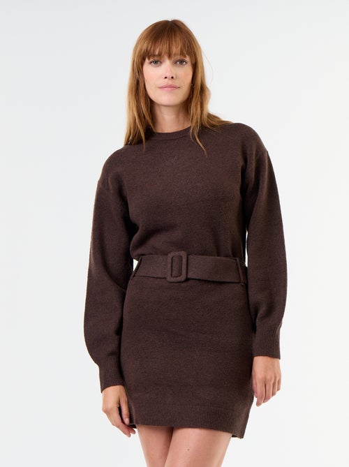Abito in maglia con cintura - Kiabi